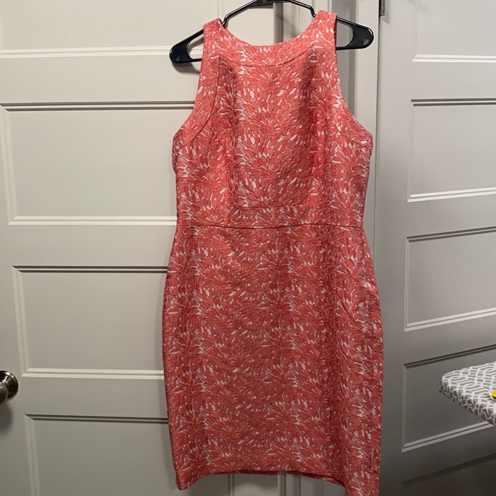 Ann Taylor Salmon Lace Dress